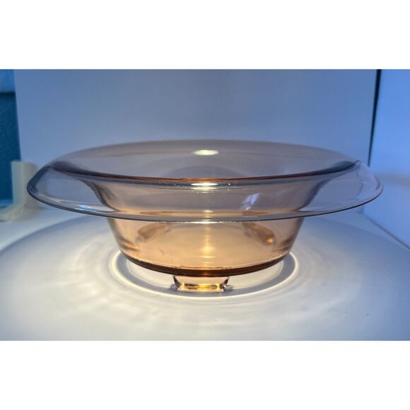 Pink Depression Glass Console Bowl with Footed Pedestal - Picture 2 of 2